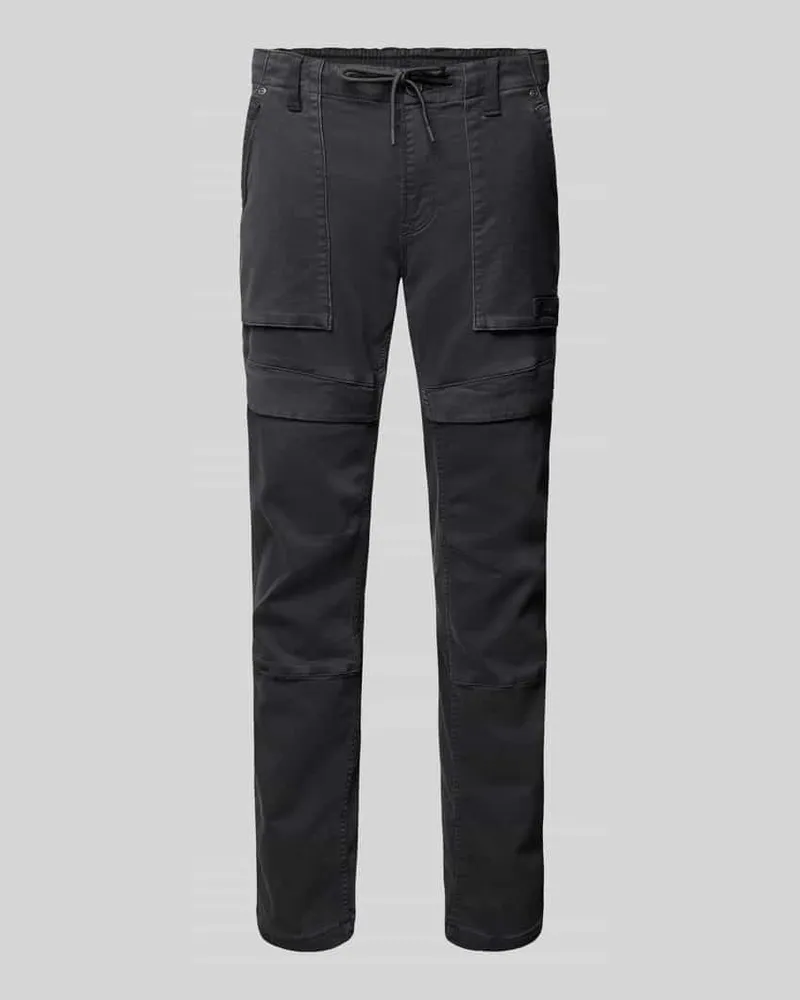 PME Legend Slim Fit Cargohose mit Label-Detail Modell 'FLIGHTRIDER Anthrazit