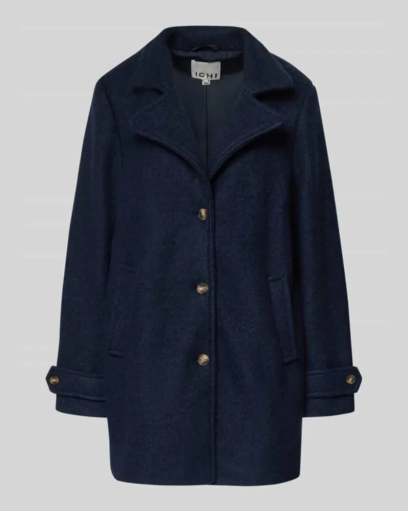 ICHI Relaxed Fit Mantel aus Woll-Mix Modell 'Tipa Marine