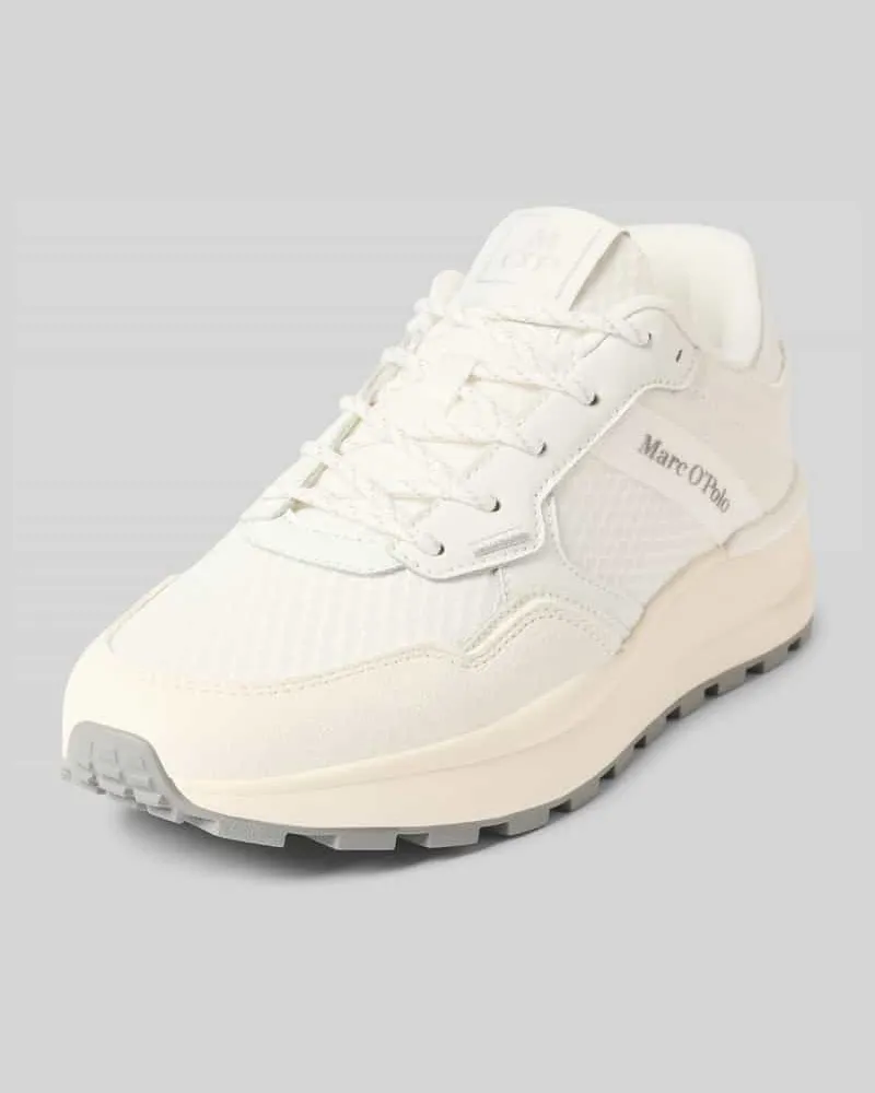Marc O'Polo Sneaker mit Mesh-Einsatz in Wabenstruktur Offwhite