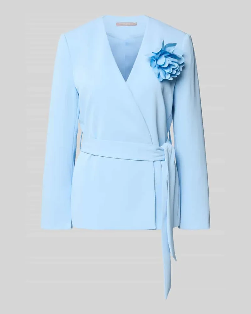 Christian Berg Blazer mit Taillengürtel Sky