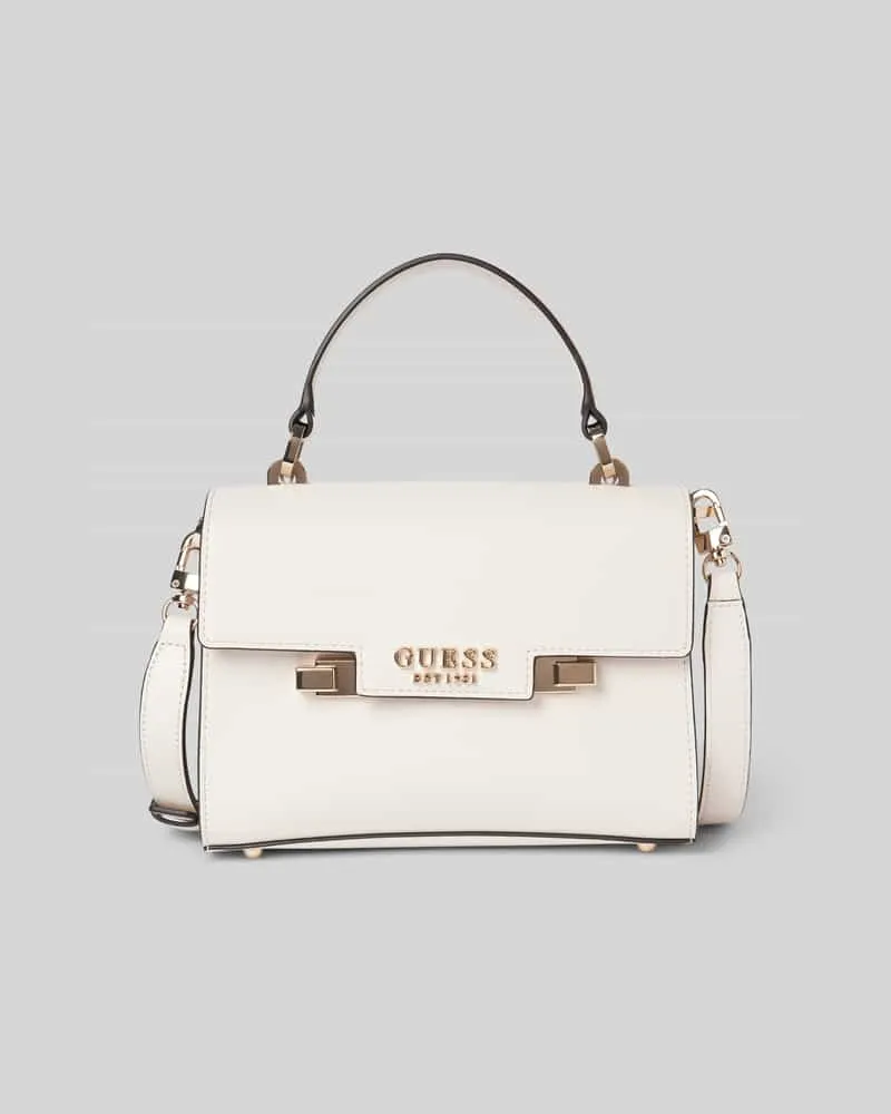 Guess Handtasche mit Label-Applikation Modell 'ECO ALDITH Offwhite