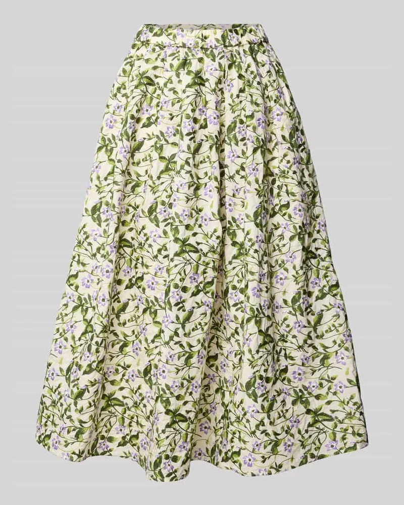 Max Mara Midirock mit Spitzenbesatz Modell 'ORME Offwhite