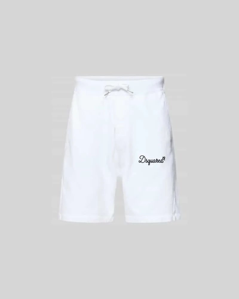Dsquared2 Sweatshorts aus reiner Baumwolle Weiss