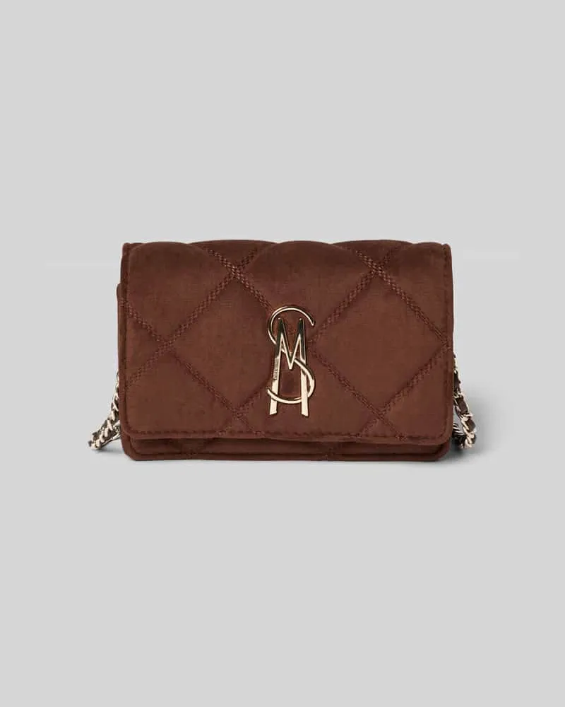 Steve Madden Crossbody Bag mit Label-Detail Dunkelbraun