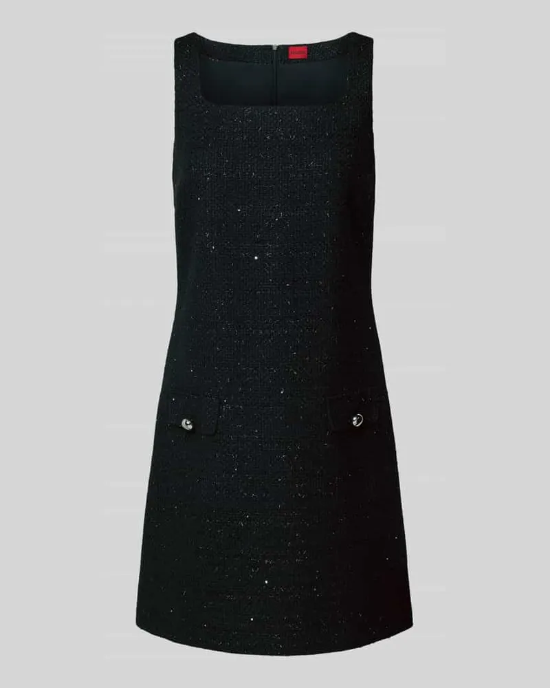 HUGO BOSS Cocktailkleid Modell 'Kalife' mit Zierknöpfen Black
