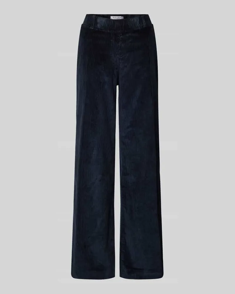 Brax Slim Fit Cordhose mit elastischem Bund Modell 'Pam Flared Marine