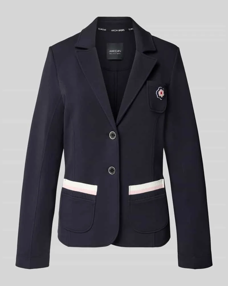 Marc Cain Regular Fit Blazer mit Reverskragen Marine