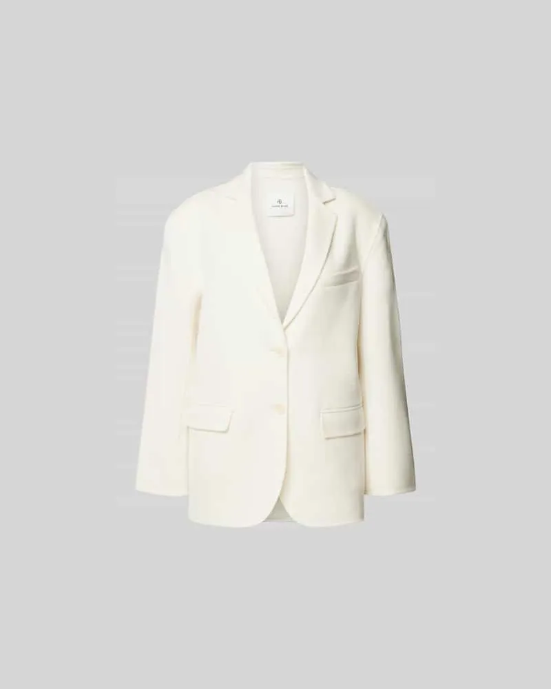 Anine Bing Blazer aus Woll-Kaschmir-Mix Ecru