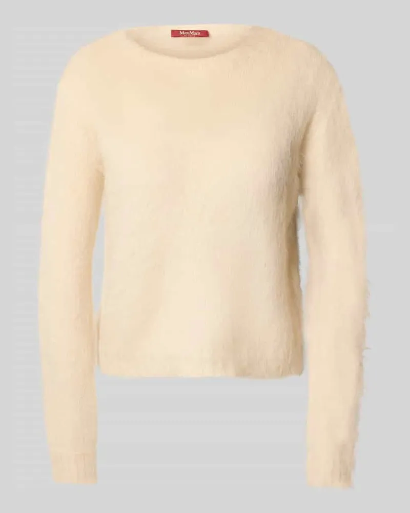 Max Mara Regular Fit Strickpullover mit Mohair-Anteil Modell 'ACETO Beige