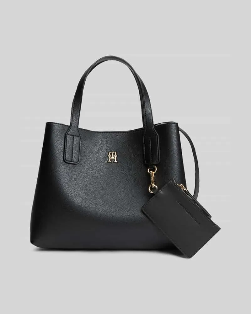 Tommy Hilfiger Henkeltasche mit Anhänger für Kleinigkeiten Black