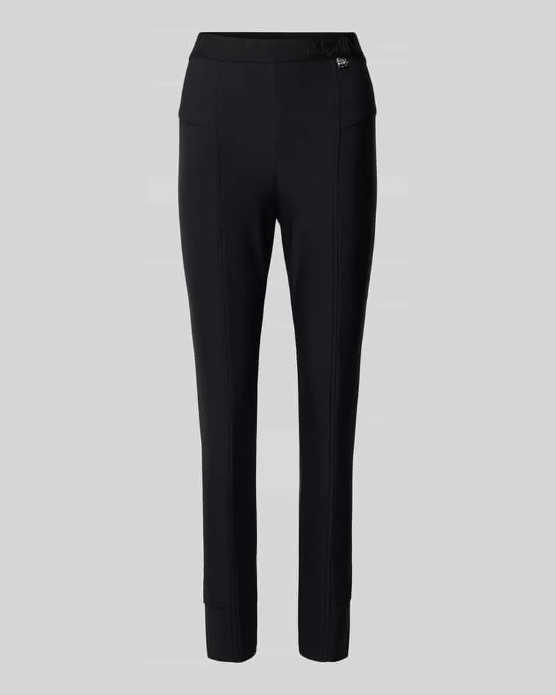 Marc Cain Stoffhose mit elastischem Logo-Bund Black