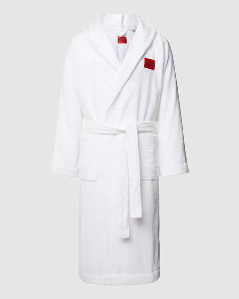 HUGO BOSS Bademantel mit Reverskragen Modell 'Terry Weiss