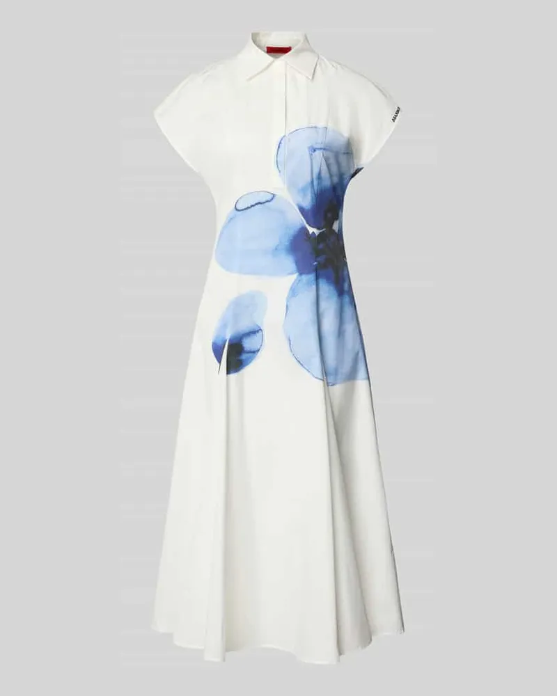 MAX&Co. Ausgestelltes Freizeitkleid aus reiner Baumwolle Modell 'GIORNO Weiss