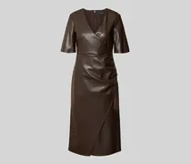 Midikleid in Leder-Optik