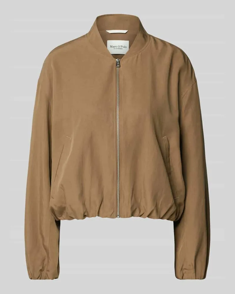Marc O'Polo Regular Fit Blouson aus Lyocell-Leinen-Mix Camel
