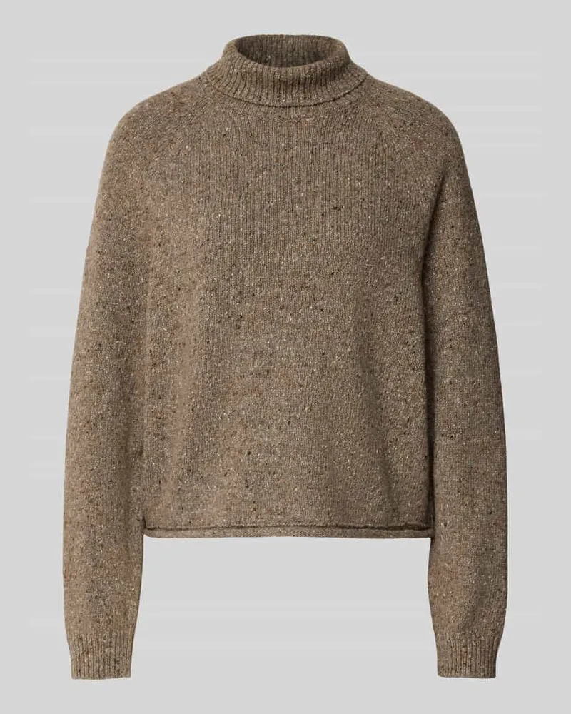 Marc O'Polo Relaxed Fit Strickpullover aus Woll-Mix Dunkelbraun