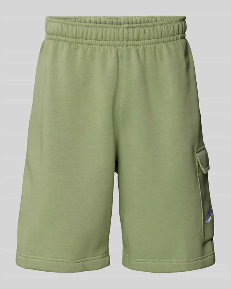 Nike Sweatshorts mit Label-Stitching Khaki