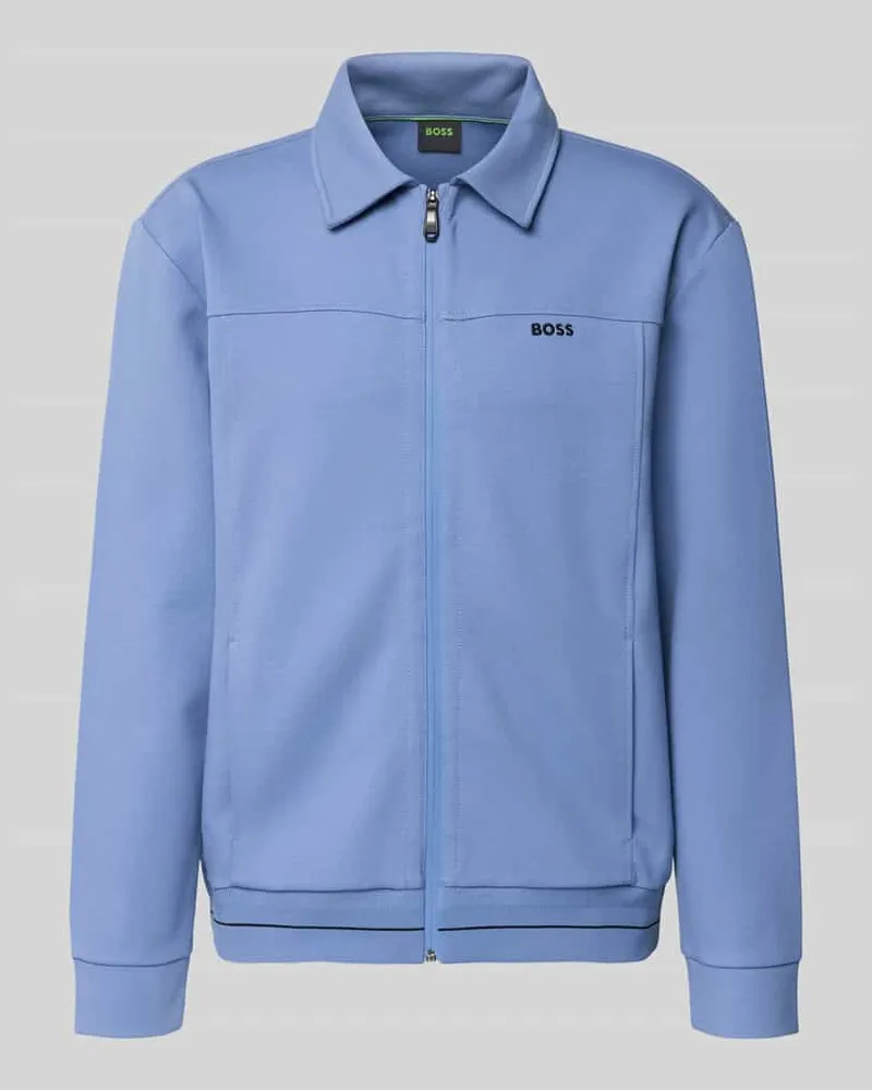 HUGO BOSS Regular Fit Sweatjacke aus Baumwoll-Mix Modell 'SW_Member Ocean