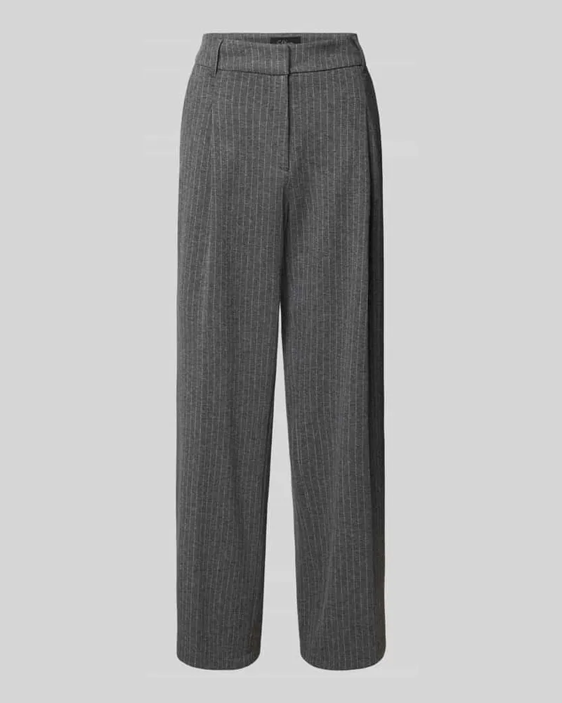 S.Oliver Comfort Fit Hose mit weitem Bein aus Interlockjersey Anthrazit