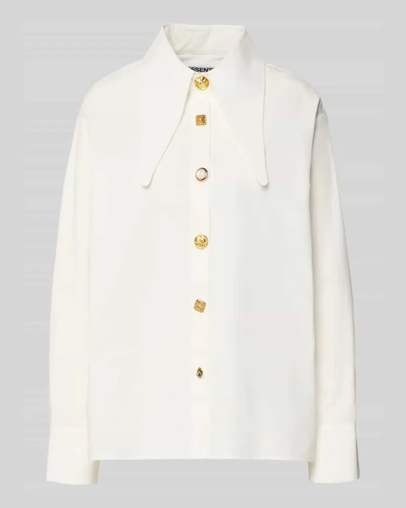 Essentiel Oversized Hemdbluse aus reiner Baumwolle Modell 'JOMATO Weiss