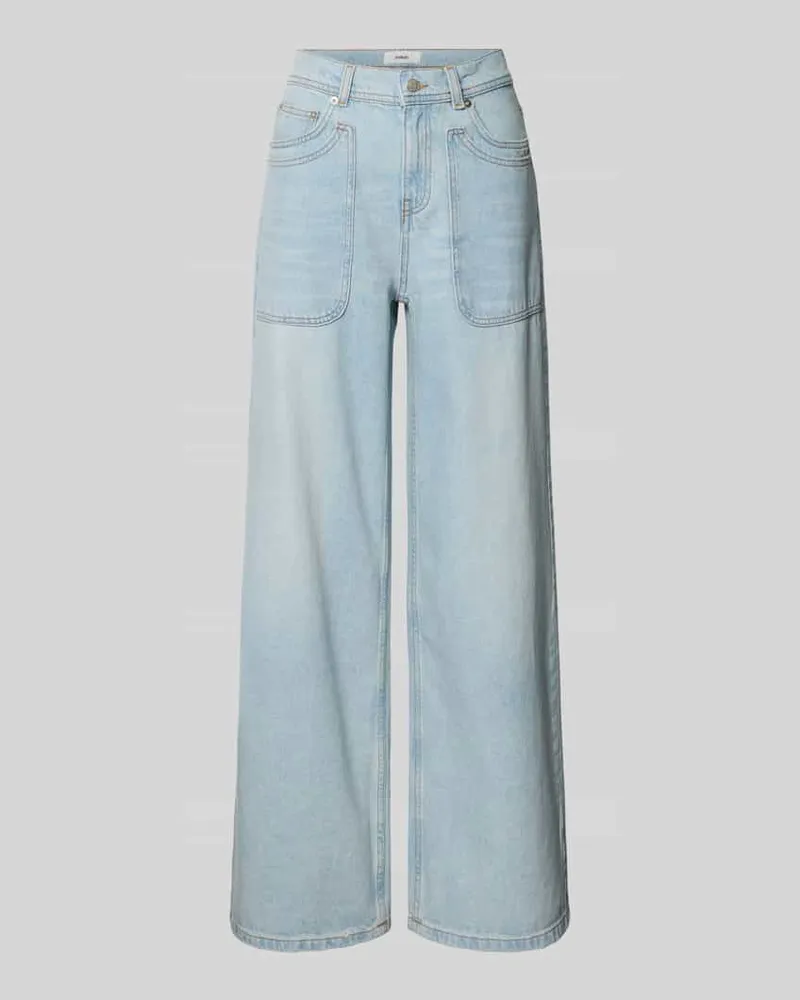 ba&sh Wide Leg Jeans mit aufgesetzten Eingrifftaschen Modell 'ZOEL Hellblau