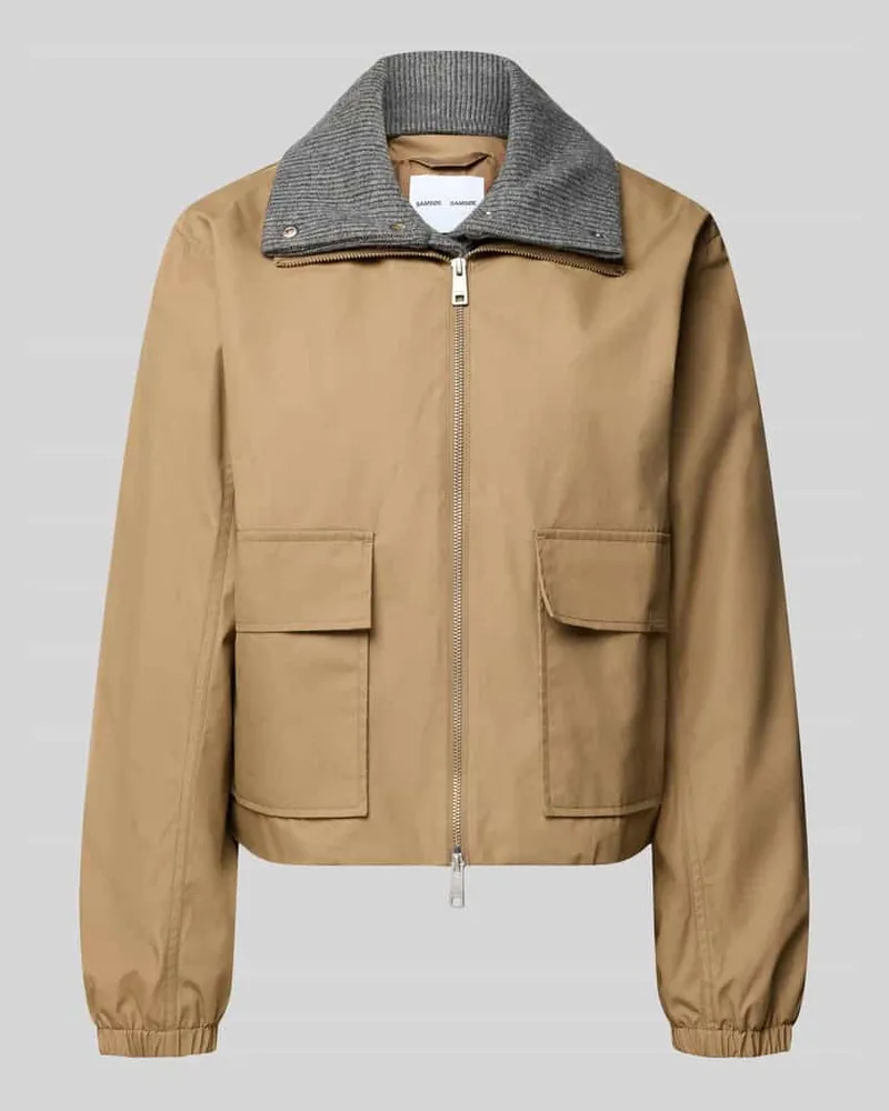 Samsøe & Samsøe Regular Fit Jacke mit Baumwoll-Anteil Modell 'Bianco Beige