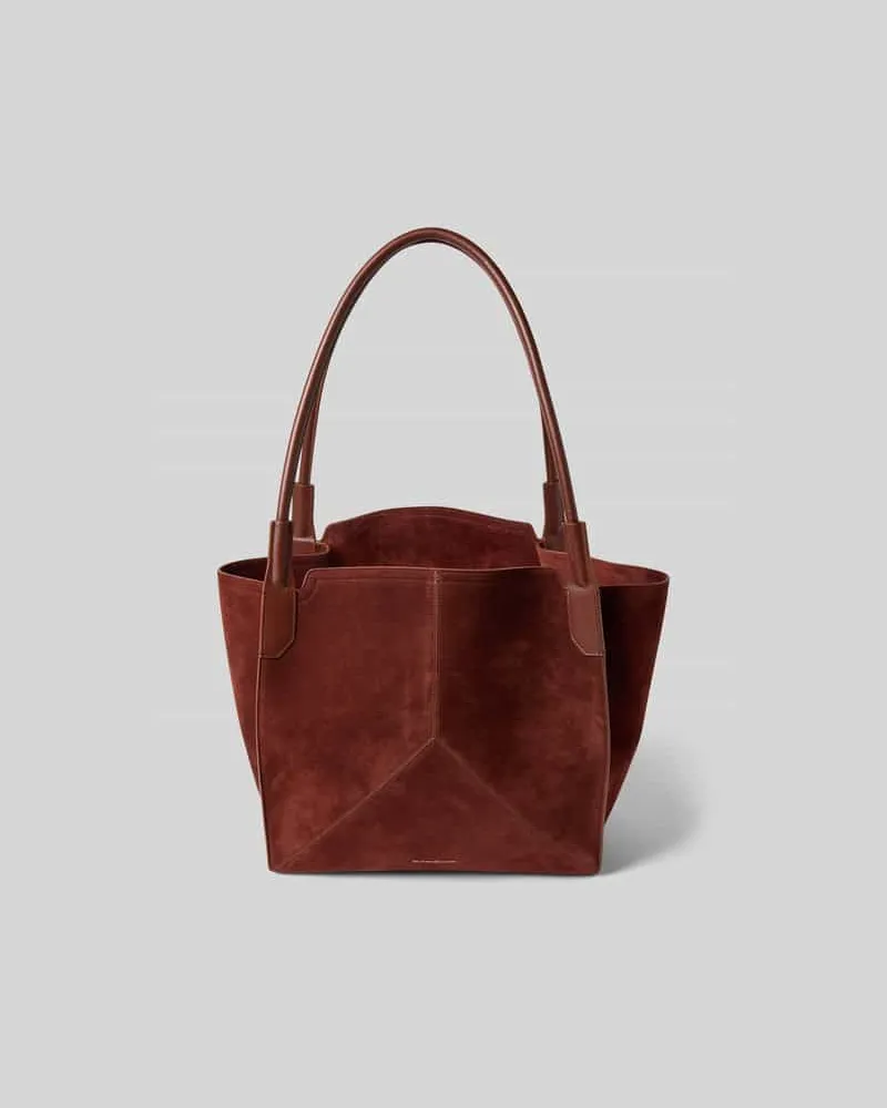 Victoria Beckham Tote Bag mit Logo-Prägung Mittelbraun