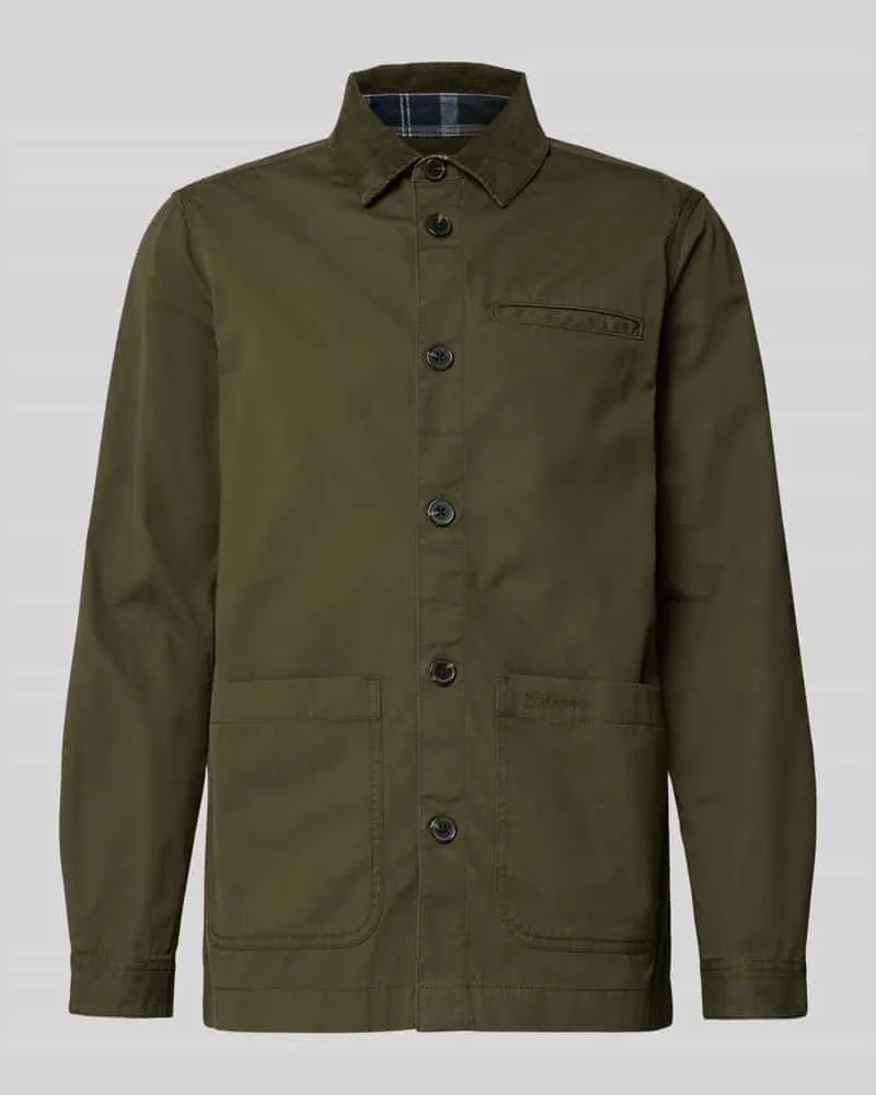 Barbour Regular Fit Hemdjacke aus reiner Baumwolle Oliv
