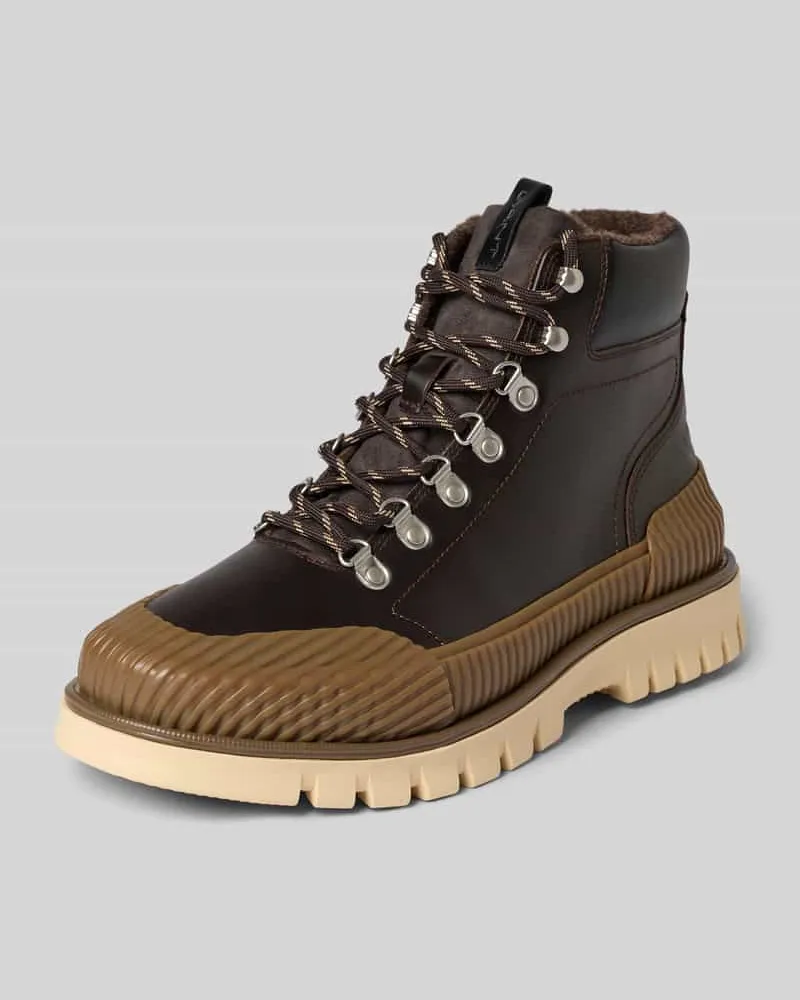 Gant Boots aus Rindsnappa mit Profilsohle Modell 'Nebrada Dunkelbraun