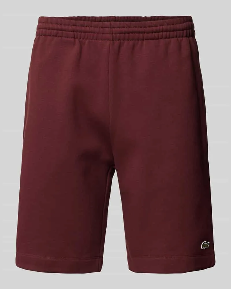 Lacoste Sweatshorts mit elastischem Bund Bordeaux