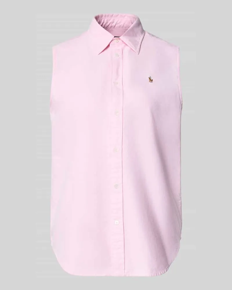 Ralph Lauren Relaxed Fit Hemdbluse aus reiner Baumwolle Pink