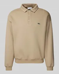 Lacoste Sweatshirt mit Druckknopfleiste Beige