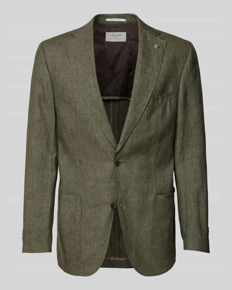 Carl Gross Regular Fit Anzugsakko aus reinem Leinen Modell 'TEBBO Grass