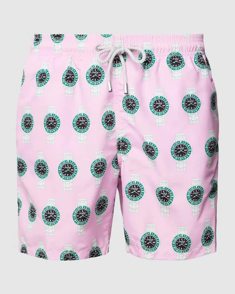 MC2 Saint Barth Badehose mit Motiv-Prints Modell 'GUSTAVIA Rosa