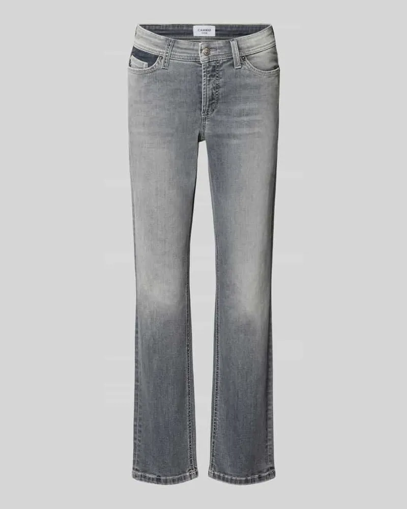 Cambio Slim Fit Jeans aus Baumwoll-Mix Modell 'PIPER Hellgrau