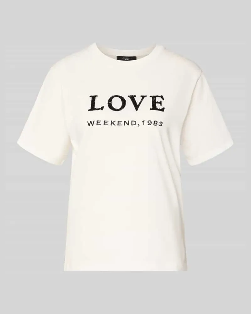 Max Mara Slim Fit T-Shirt aus reiner Baumwolle Modell 'DAGILE Weiss