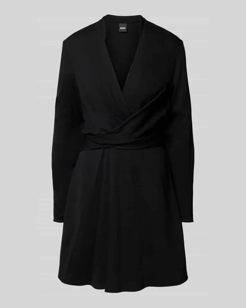 HUGO BOSS Minikleid in Wickel-Optik Modell 'Dimkai Black