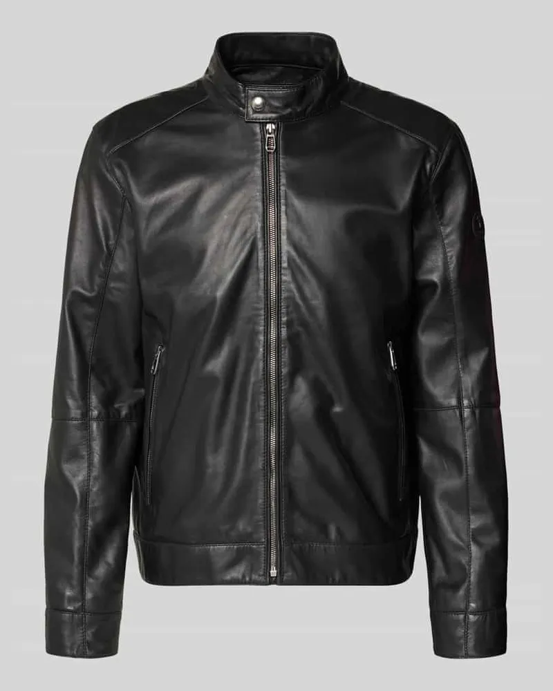 JOOP! Lederjacke mit Reißverschluss Modell 'ASON Black