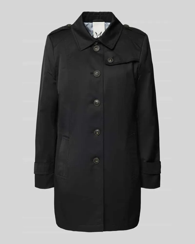 Fuchs Schmitt Trenchcoat mit Ärmelriegeln Black