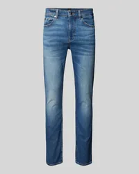 HUGO BOSS Regular Fit Jeans mit Label-Patch Modell 'Delaware Blau