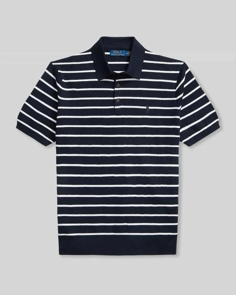 Ralph Lauren Regular Fit Poloshirt aus reiner Baumwolle Dunkelblau