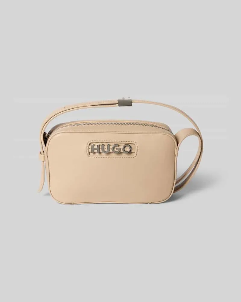 HUGO BOSS Umhängetasche mit Label-Applikation Modell 'MEL 2.0 Taupe