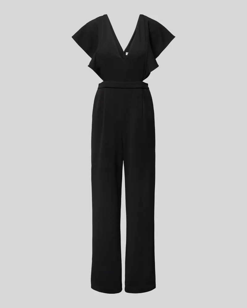 JAKE*S Jumpsuit mit Taillenband und Cut Outs Black