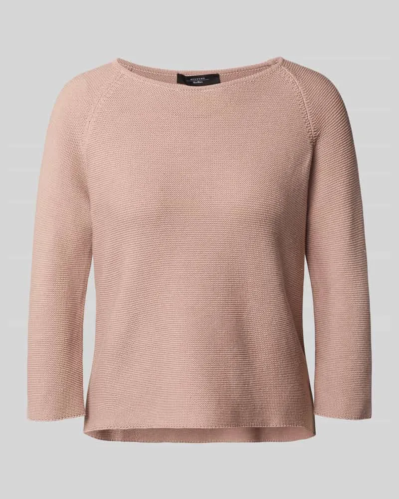 Max Mara Strickpullover mit Rundhalsausschnitt Modell 'ADDOTTO Hellrosa