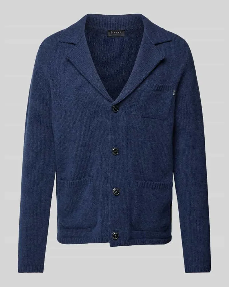 Maerz Strickjacke mit Brusttasche Dunkelblau