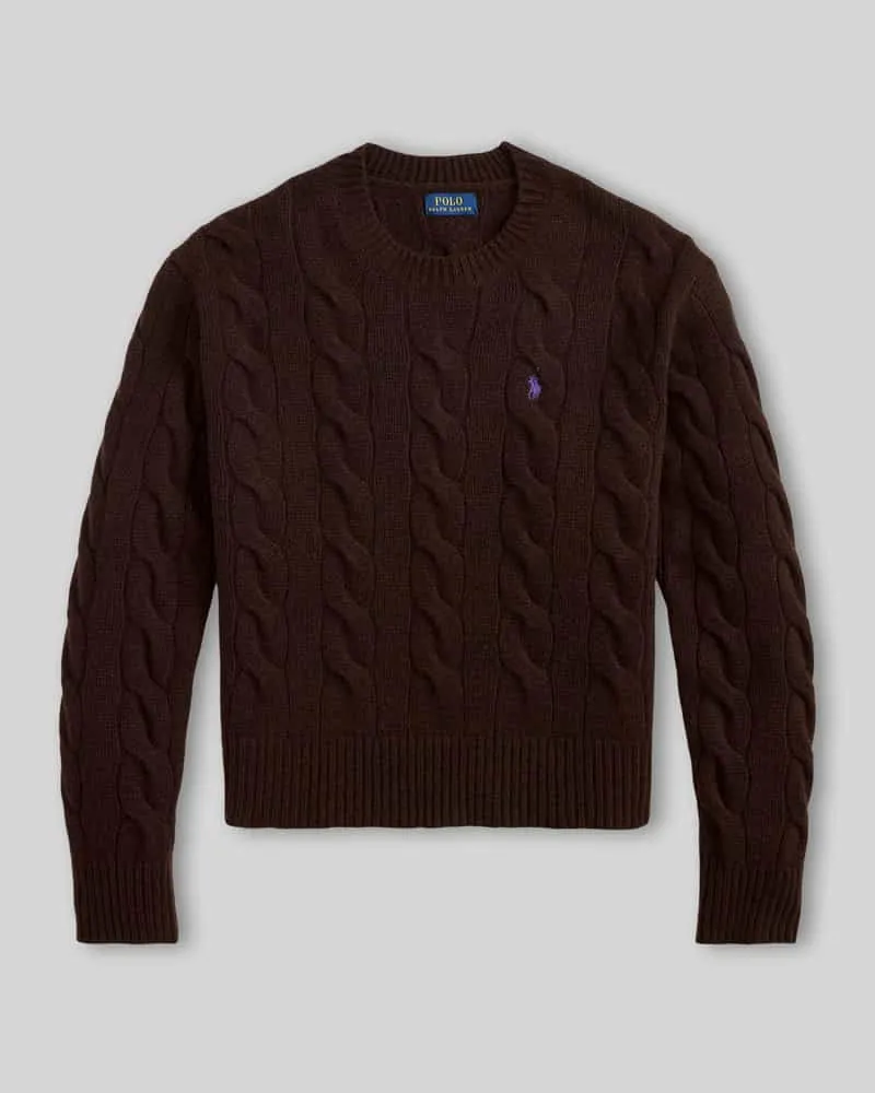 Ralph Lauren Regular Fit Strickpullover aus Woll-Kaschmir-Mix Schoko