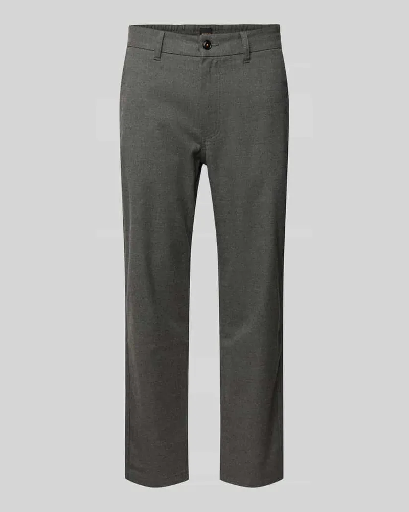 HUGO BOSS Tapered Chino mit Viskose-Anteil Modell 'CHINO-TAPERED Anthrazit