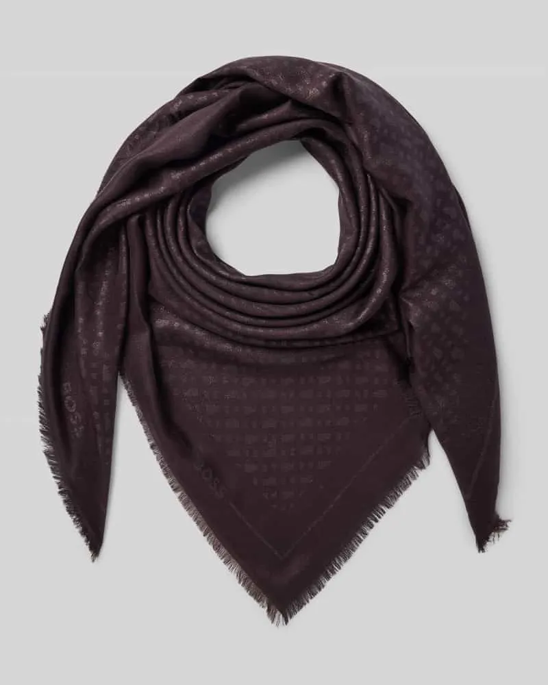 HUGO BOSS Schal mit Woll-Anteil Modell 'LEDONIALUREX Aubergine