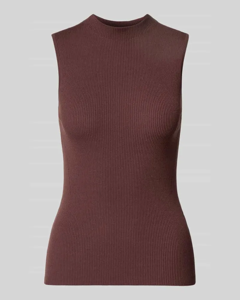 HUGO BOSS Slim Fit Top mit Mock-Neck Modell 'FESKIES Schoko