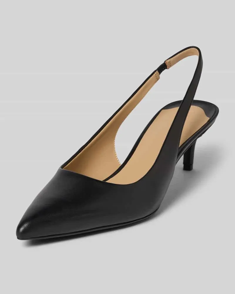 Ralph Lauren Pumps aus Leder mit Pfennigabsatz Modell 'LOLAH II Black